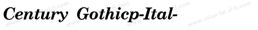 Century Gothicp-Ital字体转换
